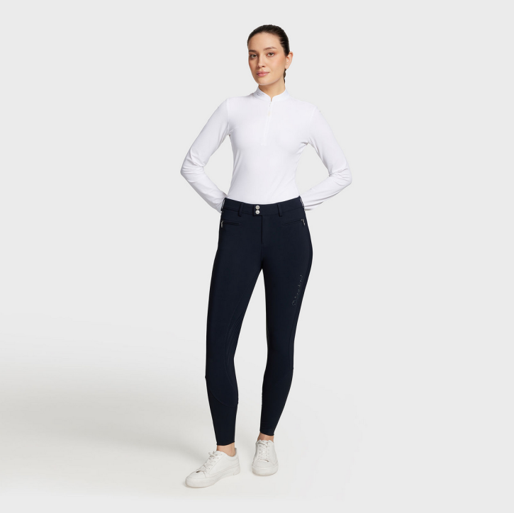 Samshield Damen Kniegrip Reithose Adele Navy