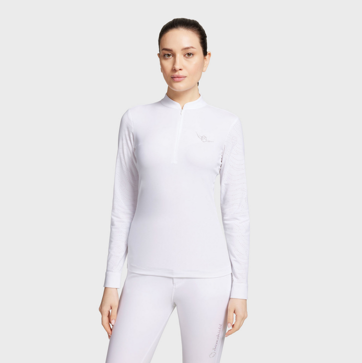 Samshield Damen Turniershirt langarm Aloise Boreal weiß holo