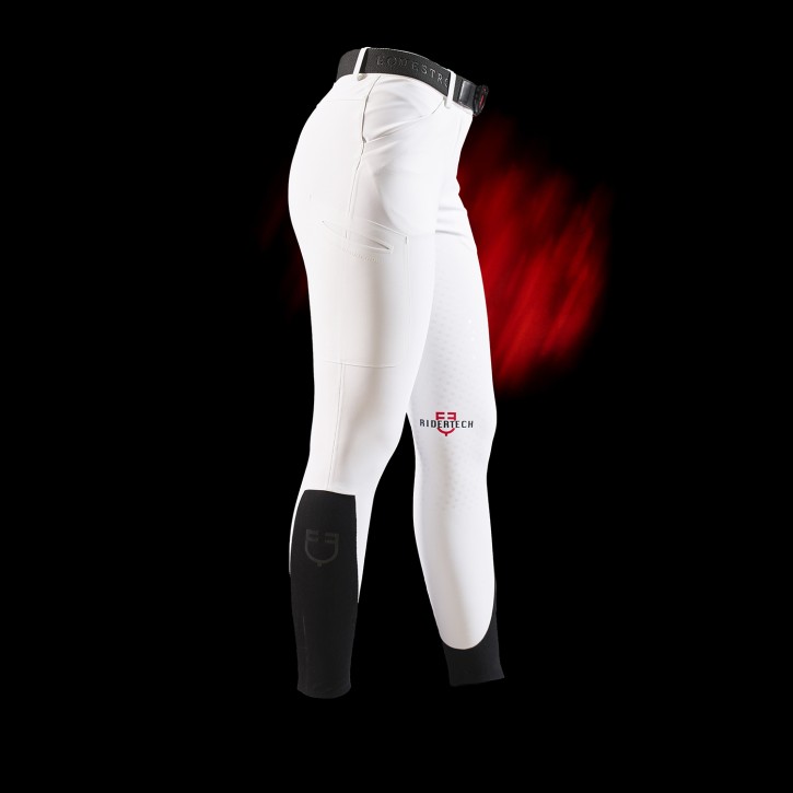 Equestro RIDERTECH Damen Reithose mit Vollgrip - weiß