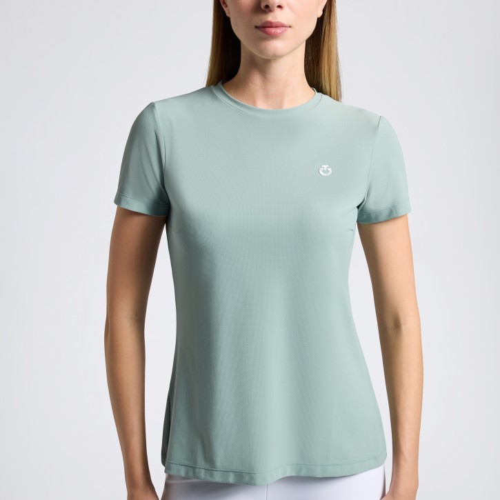 Cavalleria Toscana Damen T-Shirt mit 3D Logo light teal green