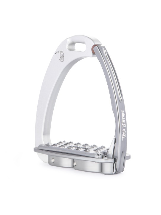 Tech Stirrups Steigbügel Venice Sloped Medium Size silber/titanium