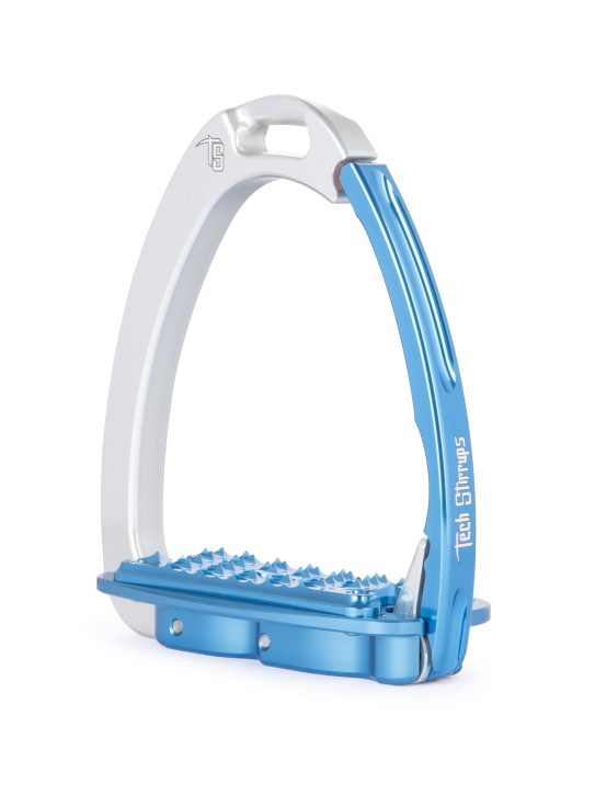 Tech Stirrups Steigbügel Venice Sloped Evo silber/blau