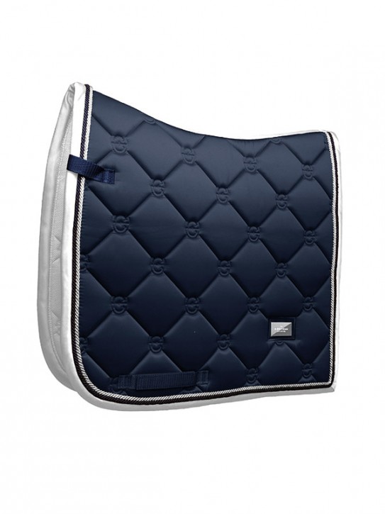 Equestrian Stockholm Dressur Schabracke Midnight blue White Edge Full