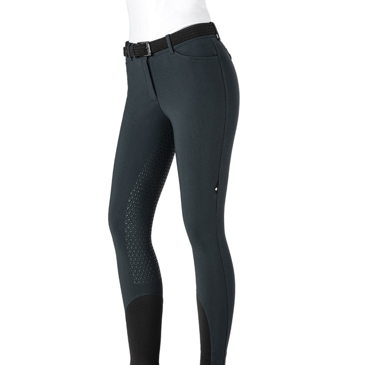 Equiline Damen Reithose Egiref Vollgrip Grau Gemustert 34 (IT 38)