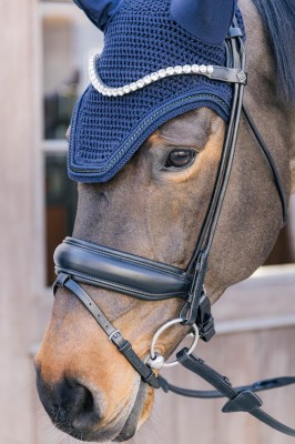 Kentucky Fliegenohren mit Metallkette navy