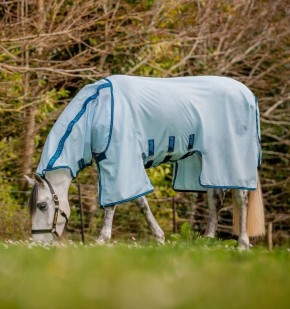 Horseware Amigo Fliegendecke Bug Buster Azure Blue/Navy & Electric Blue 145