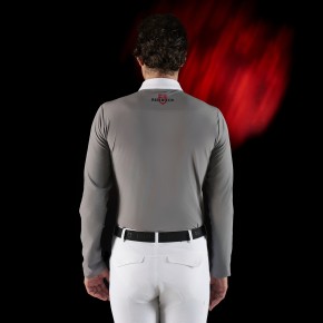 Equestro RIDERTECH Herren Turniershirt langarm - mockingbird L