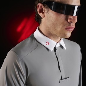 Equestro RIDERTECH Herren Turniershirt langarm - mockingbird