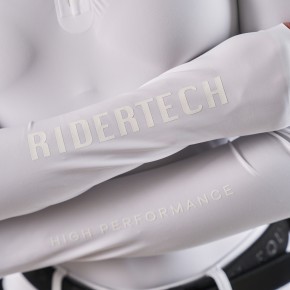 Equestro RIDERTECH Damen Turniershirt langarm - weiß S