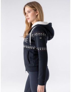 Equiline Winter-Damenkapuzenjacke Vixy blau S