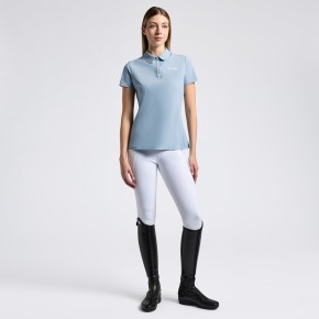 Cavalleria Toscana Damen Polo Shirt blue fog S