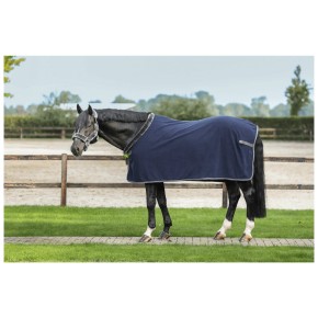 Bucas Show-Line Fleecedecke 400g navy/grau