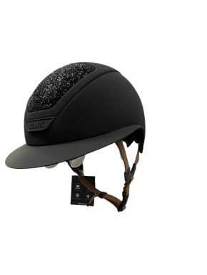 Kask Star Lady Hunter Swarovski midnight schwarz Kinnriemen beige m. Inlay 59